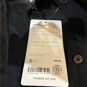 Athleta Women's Black Midday Shirt